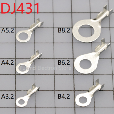 20/50/100 pcs DJ431 A3.2 A4.2 A5.2 B4.2 B6.2 8.2 Wire End Lug Terminal O Ring ทองแดงเปลือยกดเย็น Circular Splice Crimp-iewo9238
