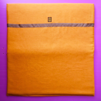 เบาะรองนั่ง ยางพารา อาสนะ  บุญรักษา สีพระราชทาน ขนาด 60x65x1.5ซม. แบบผ้าลีวาย (ผ้าบูลุค) เนื้อดี  เรียบร้อยสวยงาม