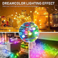 USB Bluetooth Copper Wire Light String RGB Christmas Day Rainproof Outdoor Garden Decoration Light Smart Phone APP Music Control