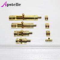 Apstelle Top Selling Brass Doors Slide Latch Lock Bolt Latch Barrel Home Gate Safety Hardware Screws 4 Size 1.5/2/3/4 Inch Gold