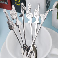 【2023】1pc Stainless Steel Coffee &amp; Tea Spoon Music Symbol Long Handle Creative Spoon Drinking Tools Kitchen Gadget Flatware Tableware 【hot】