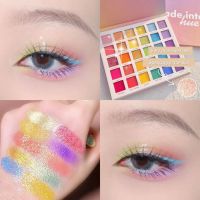 พาเลทอายแชโดว์ น้ําหนักเบา 30 สี สีรุ้ง สําหรับผู้หญิง อายแชโดว์พาเลท สีเครื่องสําอางสําหรับแต่งหน้า