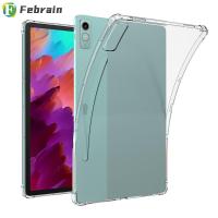 FEBRAIN P12แท็บ เคสแท็บเล็ต โปร่งใสโปร่งใส ทีพียู ฝาหลัง มืออาชีพอย่างมืออาชีพ 2023 เคสป้องกันรอย สำหรับ Lenovo XiaoXin Pad Pro 12.7