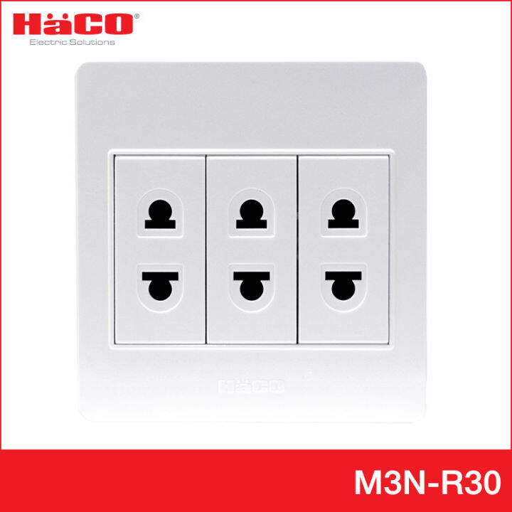 haco-เต้ารับเดี่ยว-2-ขา-3-ช่อง-รุ่น-m3n-r30