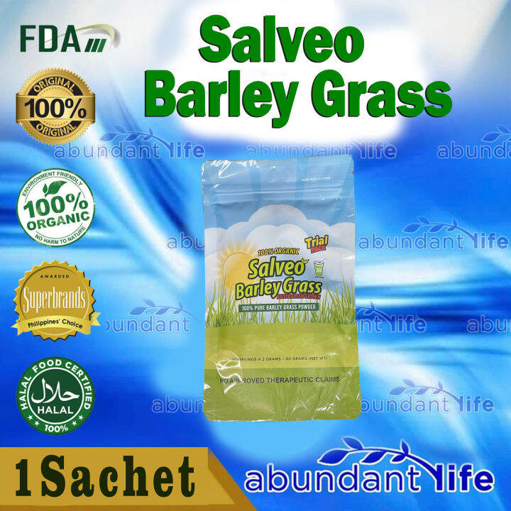 1 Pack SALVEO BARLEY GRASS 100 PURE BARLEY GRASS 60GRMS 100 AUTHENTIC