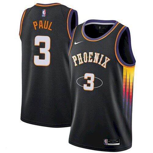 เสื้อกีฬาแขนสั้น-ลายทีม-nba-phoenix-sun-clothing-man-3-chris-paul-black-city-edition-swing-man-2020-21-สําหรับผู้ชาย