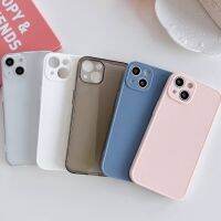 BOUND （in stock）เคสโทรศัพท์มือถือ TPU แบบนิ่ม สีพื้น ป้องกันกล้อง สําหรับ iPhone 11 13promax 12Pro 13