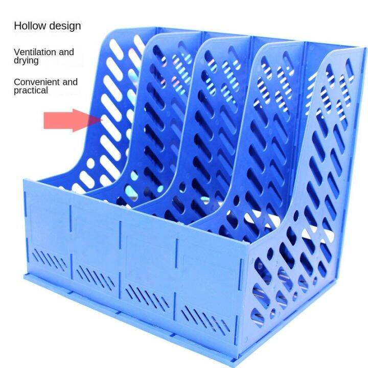 Fourlayer Data Rack Office File Rack File Frame Folder Storage Tray Office Desktop Organizer