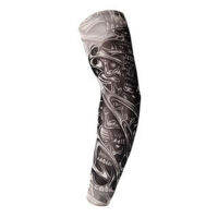 2022 Hot Sale 1pair Summer   Sunscreen  Sleeve Breathable Tatoo Pattern Sleeves For Outdoor Riding Fishing