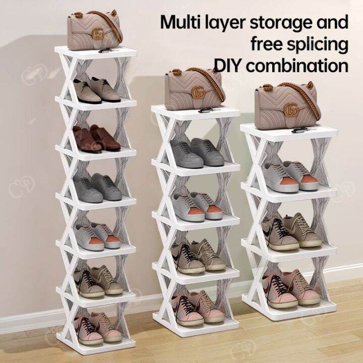 Folding Shoe Stacker Shelf Creative Multilayer Shoe Rack White Storage Organizer Lazada PH