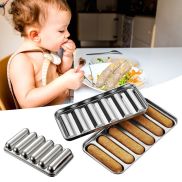 Zbue7424 Hộ Gia Đình Nhà Bếp Ham Hot Dog Khuôn Với Nắp Thép Không Gỉ 6