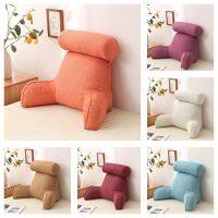 ✥﹊✓ Linen Reading Pillow Bed Read Sofa Waist Cushion Detachable Supports with Armrest