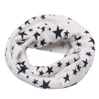 ❉  Autumn Winter Outdoor Neck Warmer O Ring Scarf For Kids Baby Cotton Neck Scarf Cute Star Print Children Warm Scarf Kids Collar