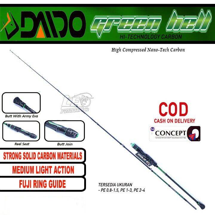 Fishing Rod DAIDO GREEN HELL SLOW JIGGING SERIES PE1.5 PE2 PE3