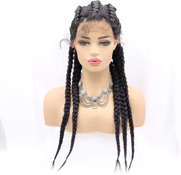 Good Quality 2 Braided Wig with Baby Hair Braid Synthetic Lace Front Wig -  China Wig for Braiding and Braid Front Wig price