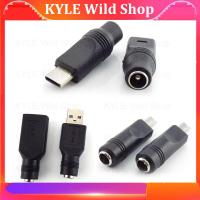 KYLE Wild Shop 1x 5.5*2.1mm DC Female power Jack To type c mirco usb 2.0 type a male Plug Female Jack 5V Power Plug Connector converter Laptop