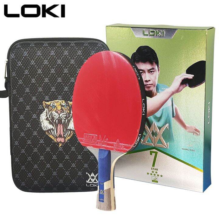 LOKI 7 Star Table Tennis Racket 5 Wood Offensive Ping Pong Bat Sticky