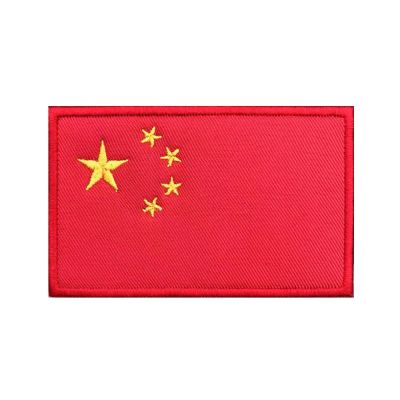 1PC Chinese Flag China Patches Armband Embroidered Patch Hook &amp; Loop Or Iron On Embroidery Badge Military Stripe Adhesives Tape