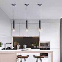 Nordic Pendant Lights New Acrylic Long Tube Led Pendant lamp Black Golden Indoor Ceiling Hanging Lighting 7W For Bedroom Foyer