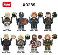 เลโก้มินิฟิกเกอร์ บล๊อกตัวต่อ Black Widow Minifigures Red Guardian Yelena Belova Taskmaster Iron Maiden ของเล่นสำหรับเด็ก/ผู้ใหญ่ X0289