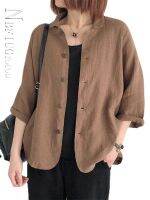 【CW】 Shirt Female New Lapel Loose Single-breasted Cardigan Blouse