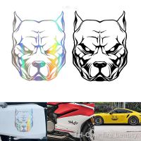 ﹉ 1pcs Motorcycle Car Body Helmet Sticker Laser Rainbow Dog Smile Badboy Logo Decals Reflective Stickers for Moto Bike