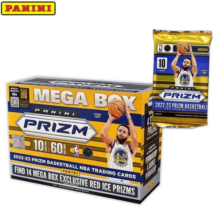 nba-panini-23-prizm-การ์ดซื้อขายบาสเก็ตบอล-mega-6แพ็ค14-red-ice-prizms-โรงงานปิดผนึกในสต็อกจัดส่งฟรี