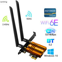 5374M Tri Band เดสก์ท็อปไร้สาย PCIe In การ์ด AX210 802.11ax 2.4G5G6G Bluetooth5.2 PCI Express WiFi 6 E อะแดปเตอร์การ์ดเครือข่าย