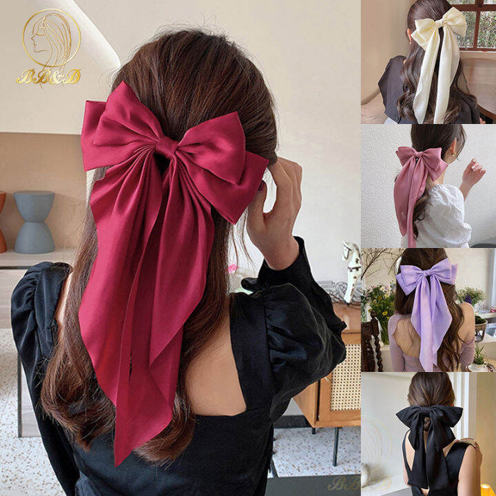 Korean Ribbon Hair Tie Long Bow Hair Cilp Hair Accessories Bowknot