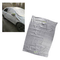 210T Half Body Top Roof Cover Sun UV Rain Snow Resistant Waterproof Outdoor Accessories Fit for Universal Car Silver