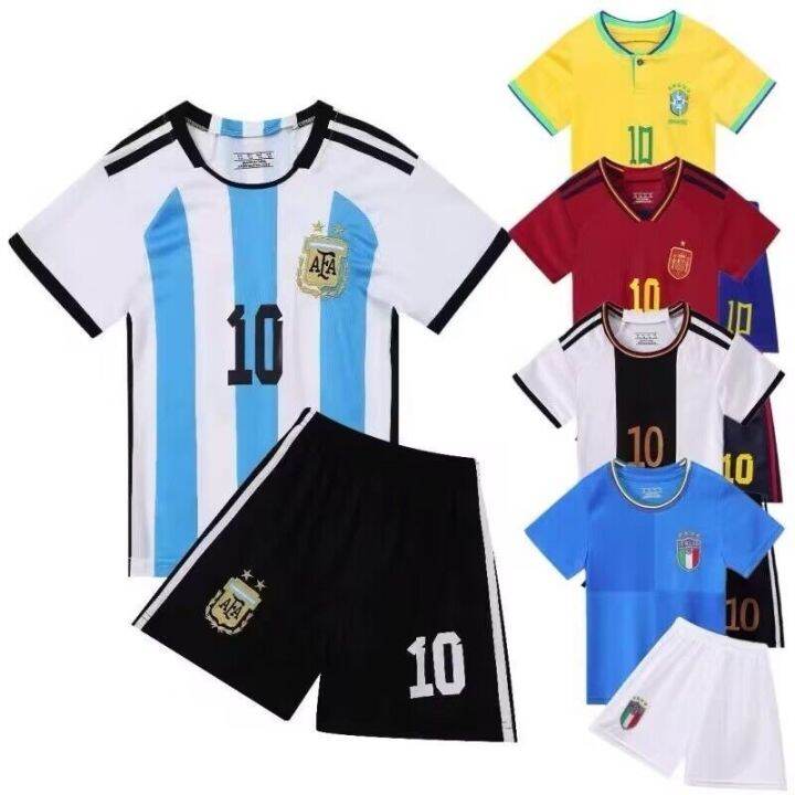 kickball-suit-childrens-clothing-printing-short-sleeve-take-argentine-lionel-messi-jersey-kids-class-c-luo-group-buying-discounts