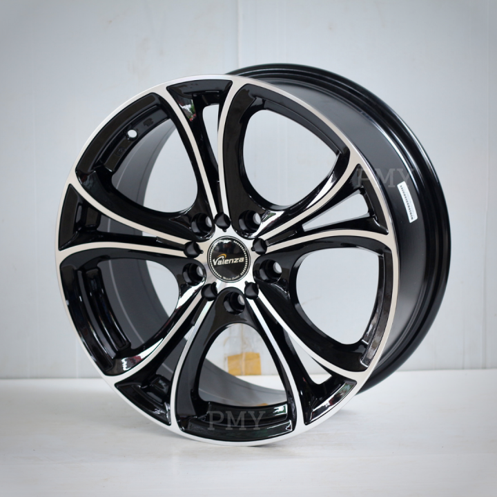 ล้อแม็กขอบ-17x7-5-5รู-pcd10x100-114-3-et40-ยี่ห้อ-valenza-รุ่น-garet-3187-สีหน้าเงาร่องดำ-ราคา1วง-ขายยกชุด4วง-ราคาพิเศษสุดๆ