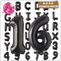 16 Inch Black Foil Letter number Balloons Wedding Favors Happy Birthday Party Decoration Kids Baby Shower banner Supplies Balloons