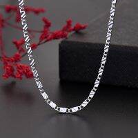 【cc】¤  New 925 Sterling fine 2MM flat Clavicle chains Necklaces for Men wedding party Jewelry gifts 40-75cm