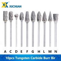 10Pcs ทังสเตนคาร์ไบด์เสี้ยนบิตคู่ตัดโรตารี่เสี้ยน เจาะ Bits CNC แกะสลักไฟล์ตัดโรตารี่สําหรับ Dremel เครื่องมือโรตารี่