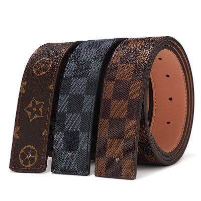 Headless men leather belts are not leading the smooth agio layer cowhide not buckle body alphabet in pure belt buckle