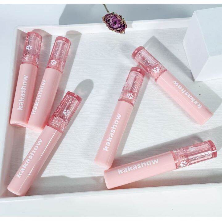 kakashow-new-bubble-bear-lip-glaze-fair-price-student-lip-dye-lotion-small-lip-color-lipstick-lipstick-ลิปหมี-ลิปเซต-มินิ-4-เฉดสีสวยมาก-แมทติดทนนาน-กลบสีปากมิด-ติดทน-กันน้ำ