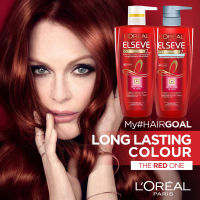 LOREAL ELSEVE PROTECT PROTECTING SHAMPOO/CONDITIONER ลอรีอัล เอลแซฟ แชมพู/ครีมบำรุง สำหรับผมทำสีและไฮไลท์ 450 ml.