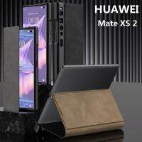 Huawei Mate XS 2 Magentic เคสแบบพับปิดได้ย้อนยุคแนวแฟชั่นเคสใส่โทรศัพท์หนัง PU เคลือบเงาแบบลำลองสำหรับธุรกิจมีขาตั้งในตัว XS2กันการตกลายนิ้วมือ3สี