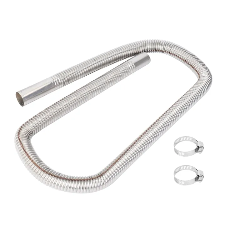 120Cm Stainless Steel Exhaust Clamps Bracket Gas Vent Hose Portable