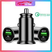 Bộ tẩu sạc nhanh USB cho ô tô cổng USB và Type C