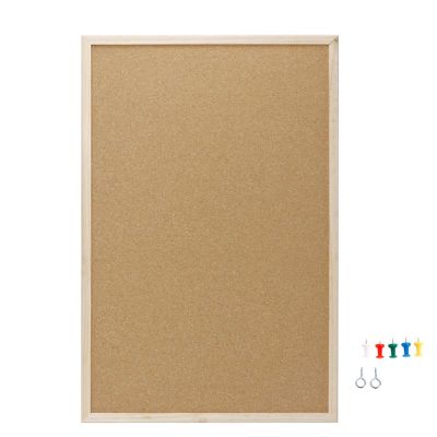 40x60cm Cork Board Drawing Board Pine Wood Frame White Boards Home Office Decorative D0AC Artificial Flowers  Plants