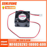 ใหม่ทดสอบอย่างดี MF40202V2-1000C-A99 DC 24V 0.68W 40X40X20Mm 2-Line Square Server Cooling Fan