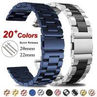 14/16/18/20/22/24mm Band For Huawei Gt3 Pro 43mm Stainless Steel Bracelet For Samsung Galaxy Watch 5 40/46 For Amazfit Bip Strap Shoes Accessories