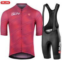 ZZOOI Cycling Clothing Raudax Summer Anti-UV Cycling Jersey Set Breathable Racing Sport Mtb Bicycle Jersey Bike Cycling Clothing Suit