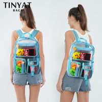 Tinyat Ransel Wanita Us Ransel Jelas Kalis Air PVC Beg Fesbear Pelajar Kolej Us Besar Pejal