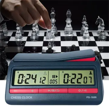 Metal Analog Chess Clock 1-GO Count Up Down Alarm Timer For Game  Competition