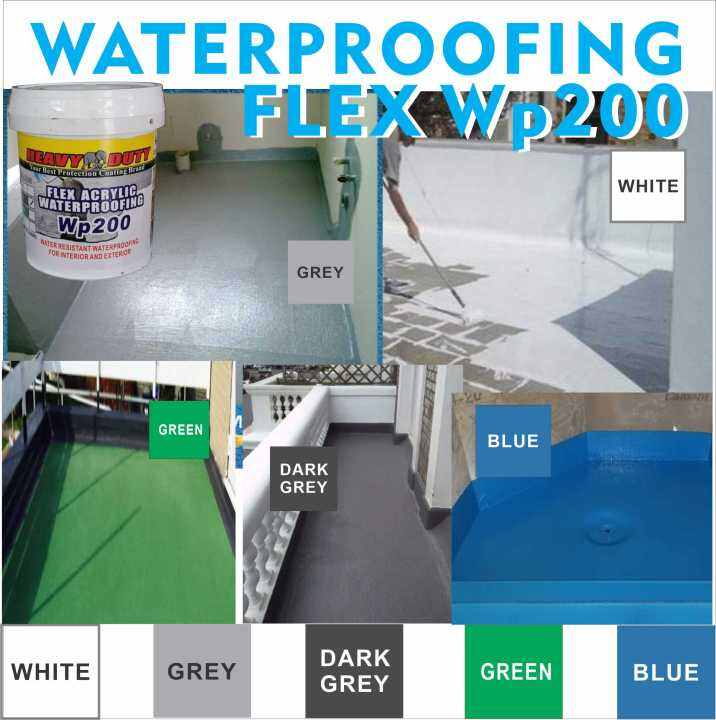 💦 (5L ) Waterproof Heavy Duty ( wp200 ) Leak Seal Repair Paint Cracks