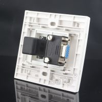 SeTo 86 Type One Port Elbow Insert HDMI + One Port Elbow VGA Straight Insert Panel Wall Plate Socket Keystone Faceplate