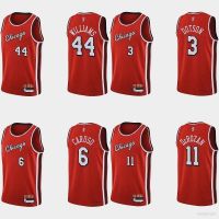 เสื้อคุณภาพสูง เสื้อกีฬาบาสเก็ตบอลแขนกุด ลาย Ace NBA Jersey Chicago Bulls Williams DeRozan Caruso Dotson พลัสไซซ์